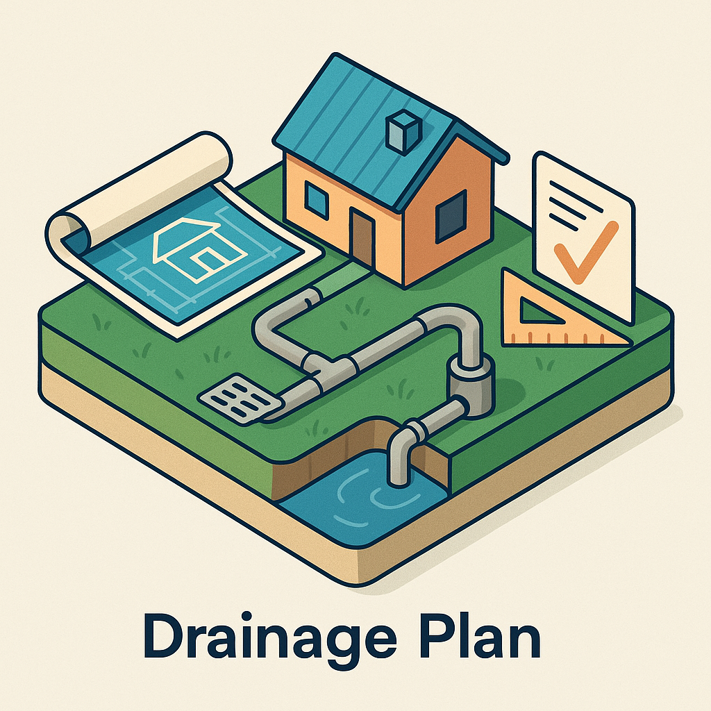 Complete Drainage System Design Package with Plans, Calculations, and Specifications